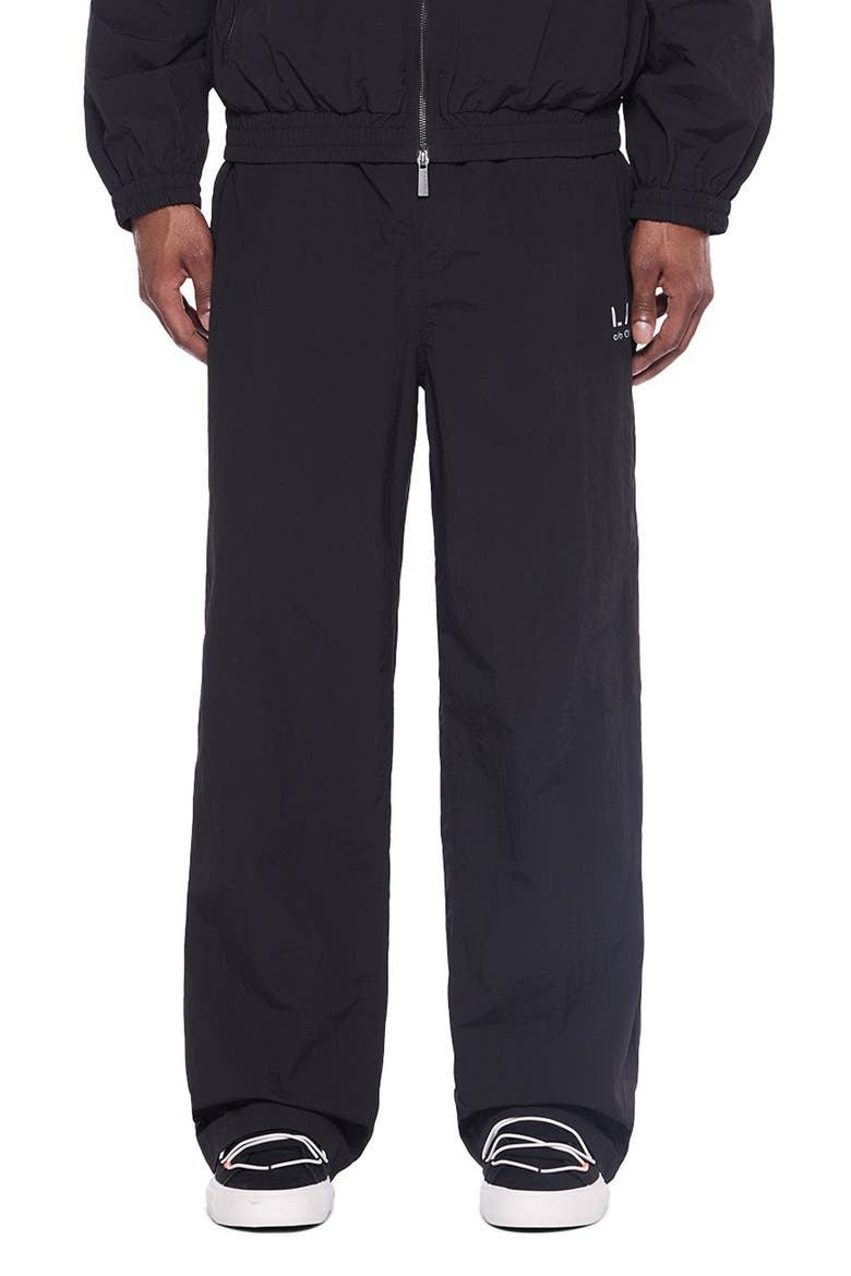 Reflective Diag Nylon Pants, Main, color, BLACK