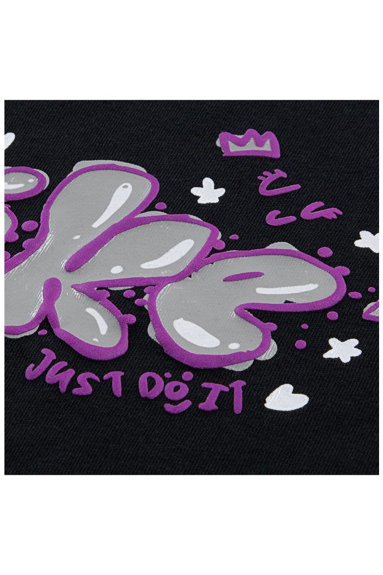 Kids' Essential Cotton Graphic T-Shirt, Alternate, color, BLACK