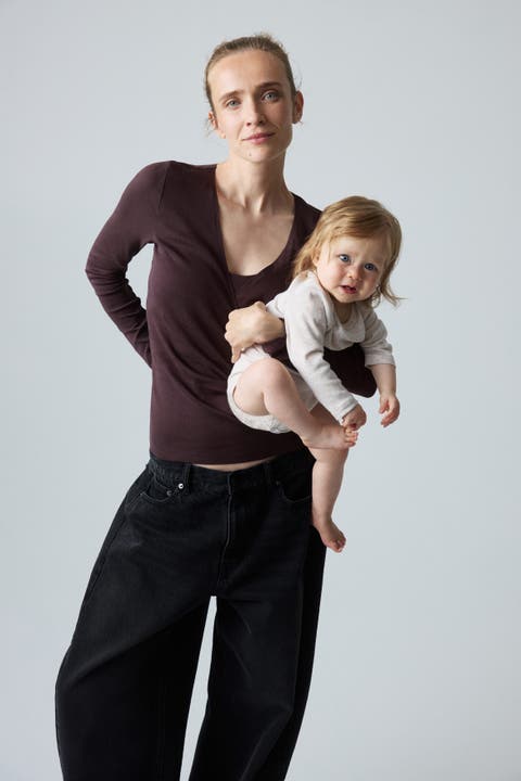 Mama Ribbed Nursing Top