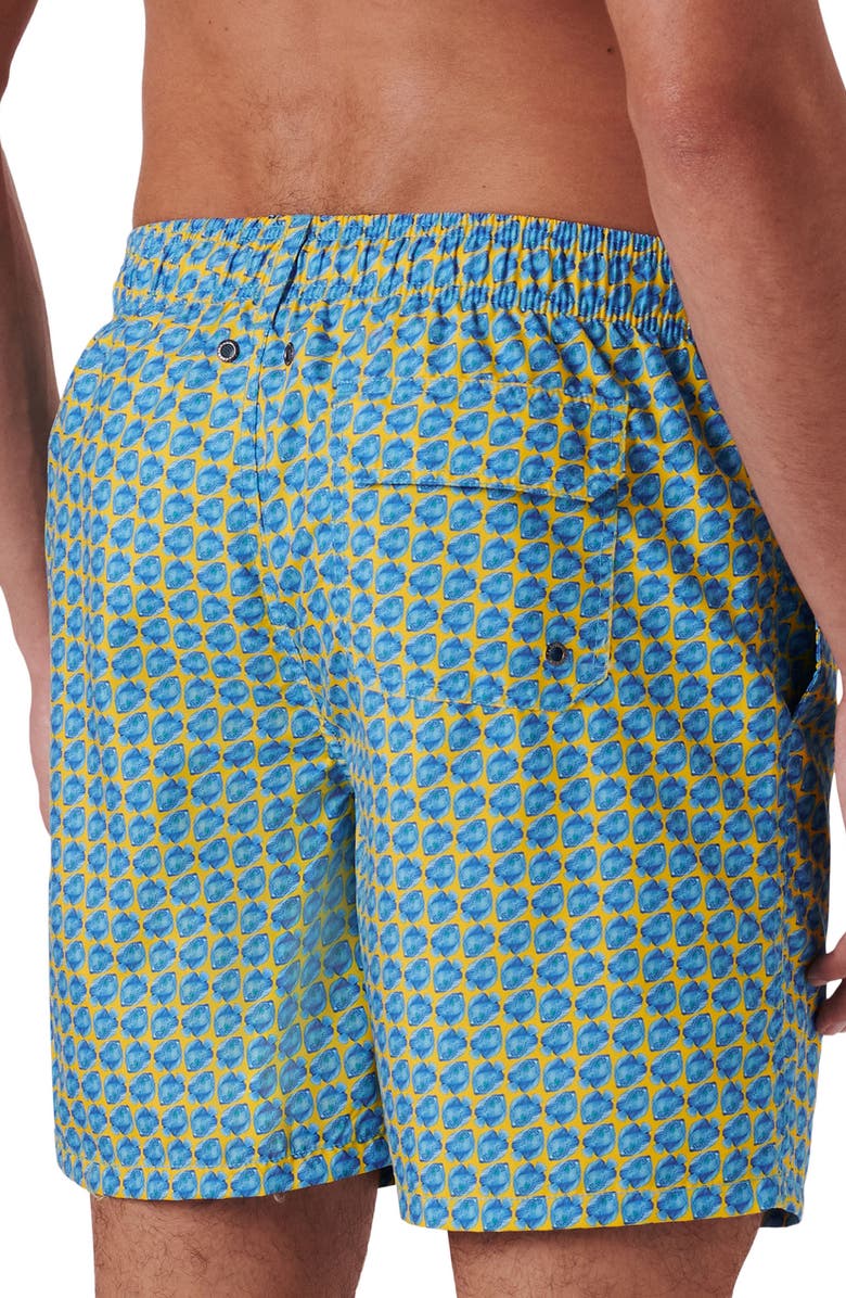 Bugatchi Cosmo Print Swim Trunks, Alternate, color, 