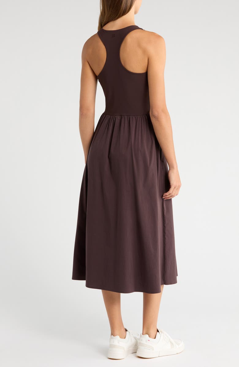Sweaty Betty Explorer Rib Bodice Racerback Dress, Alternate, color, Sable Brow