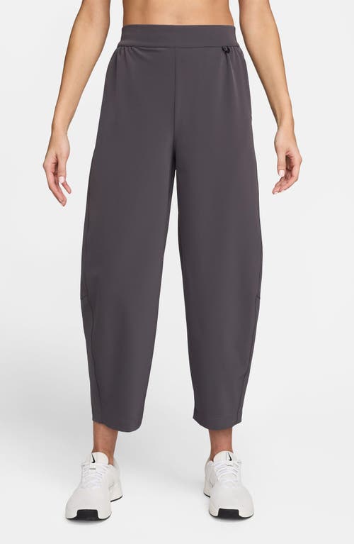 Nike 24.7 Perfectstretch Dri-fit High Waist Loose Barrel-leg Pants In Gray