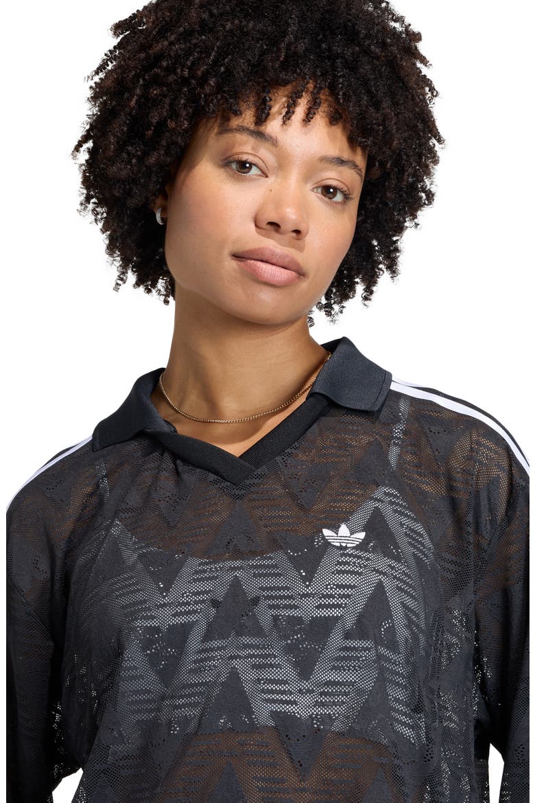 Oversize Lace Football Jersey, Alternate, color, BLACK/ /