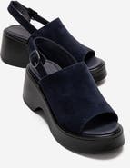 Forever & Always Shoes Power Leather Platform Wedge Sandal