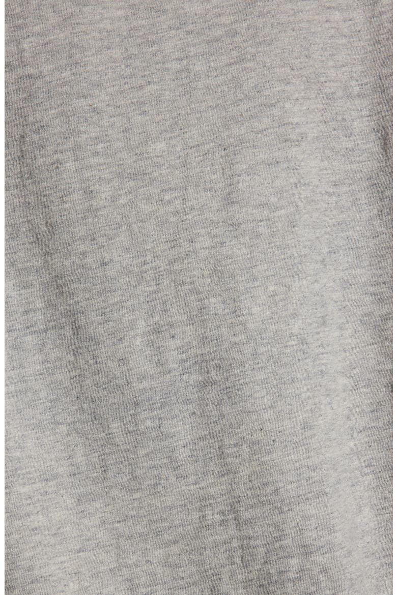 Imitation Pearl Embellished Cotton Shoulder Pad Tank, Alternate, color, MELANGE GREY/ HERITAGE WHITE