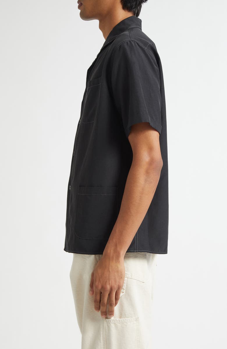 Maison Margiela Short Sleeve Button-Up Shirt, Alternate, color, 