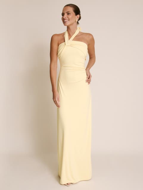 Halter Neck Stretch Bridesmaid Dress