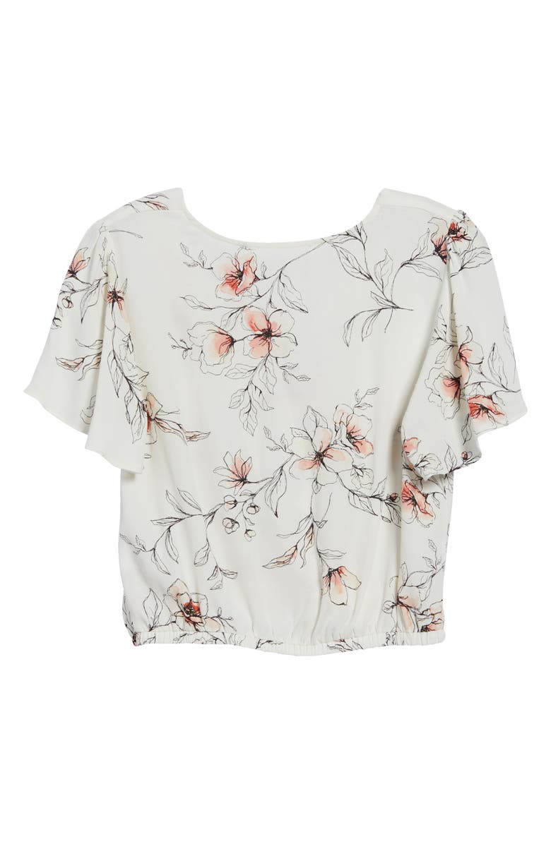 ASTR the Label Flutter Sleeve Surplice Top, Alternate, color, 