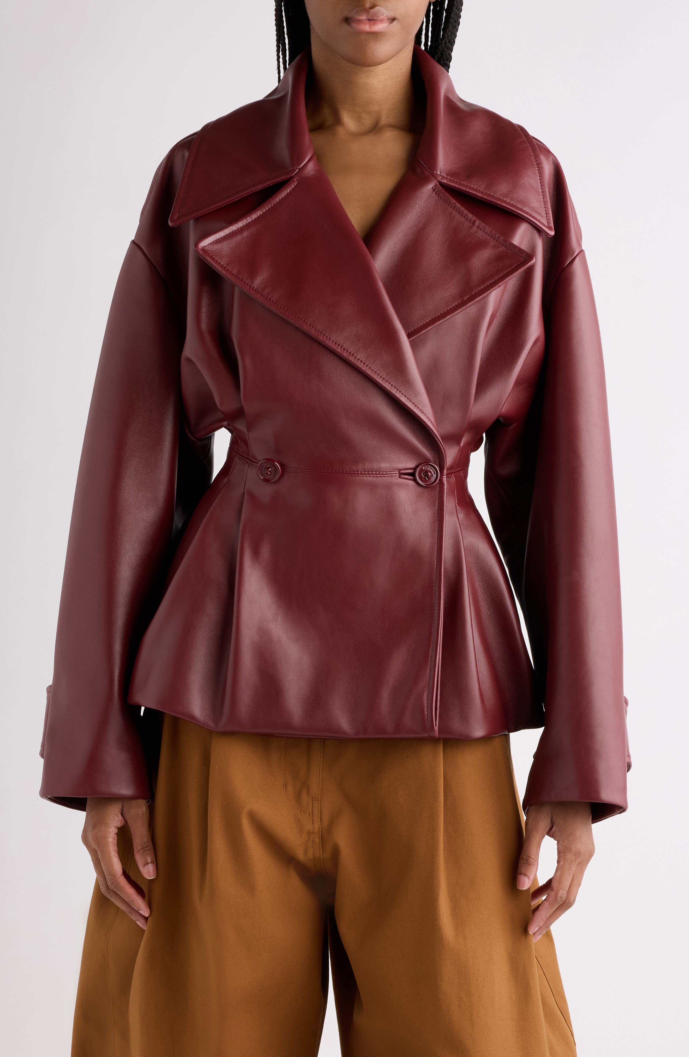 Balenciaga Brushed Wool Peacoat | Nordstrom