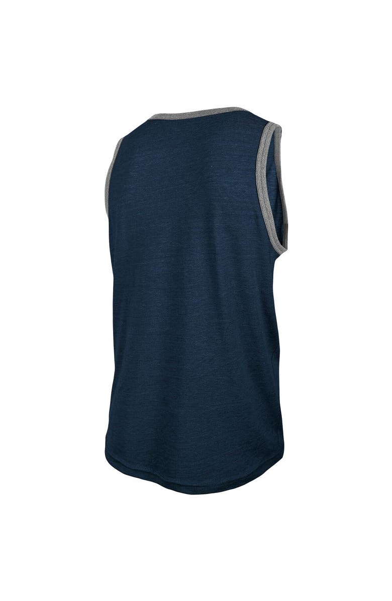 New Era Men's New Era Heathered Navy New England Patriots Ringer Tri-Blend Tank Top, Alternate, color, 