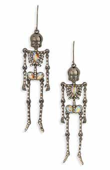 Leith Crystal Skeleton Drop Earrings