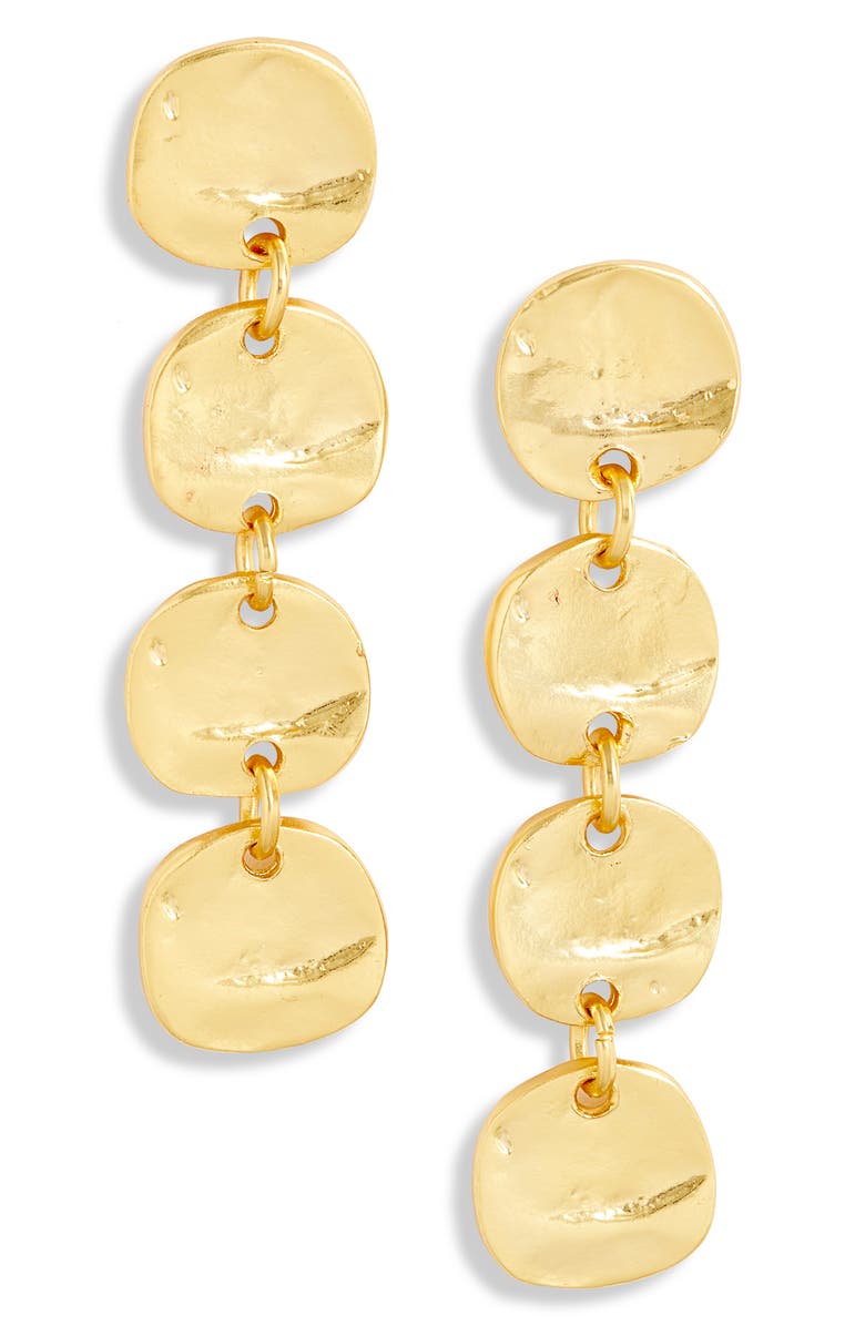 Karine Sultan Linear Disc Drop Earrings, Main, color,