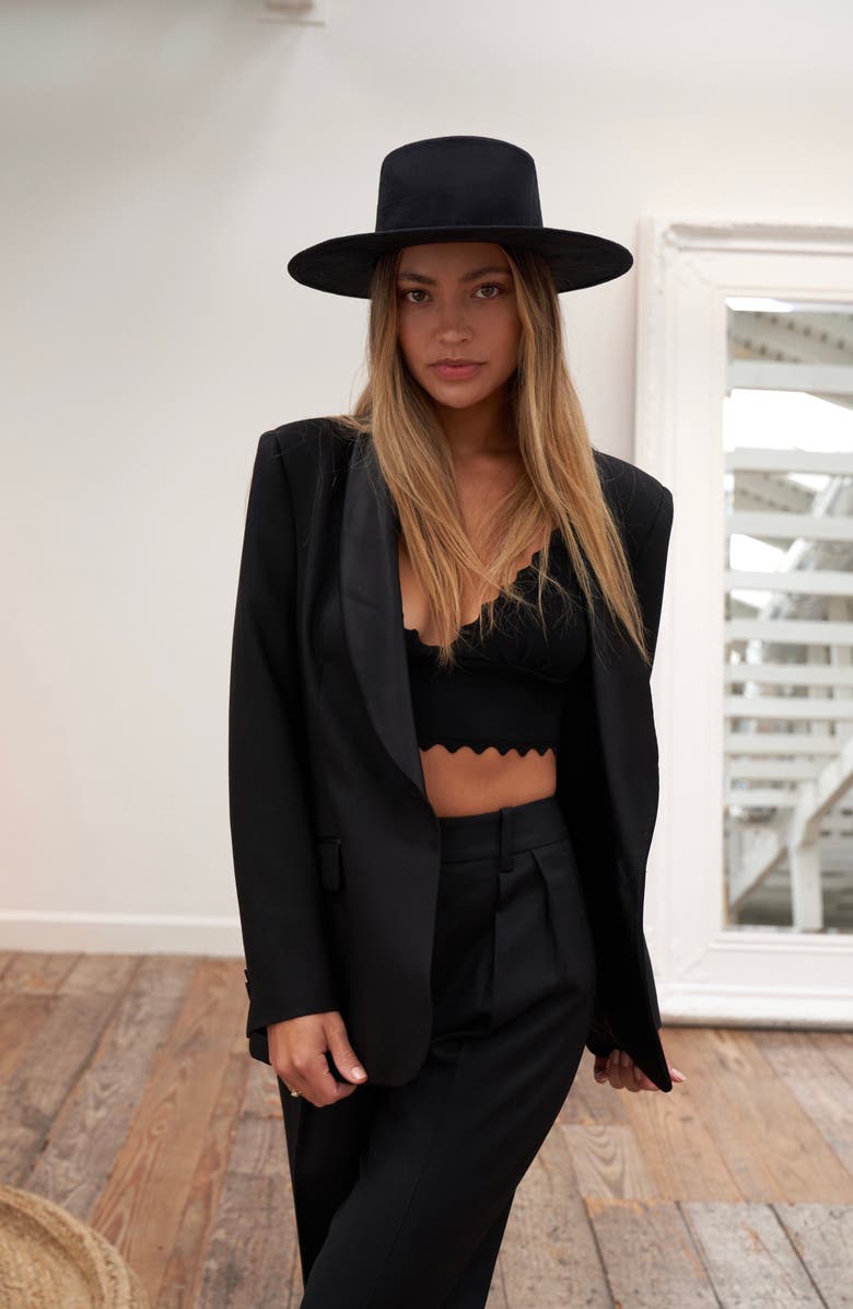 MODERN MONARCHIE Wide Brim Suede Hat, Alternate, color, 