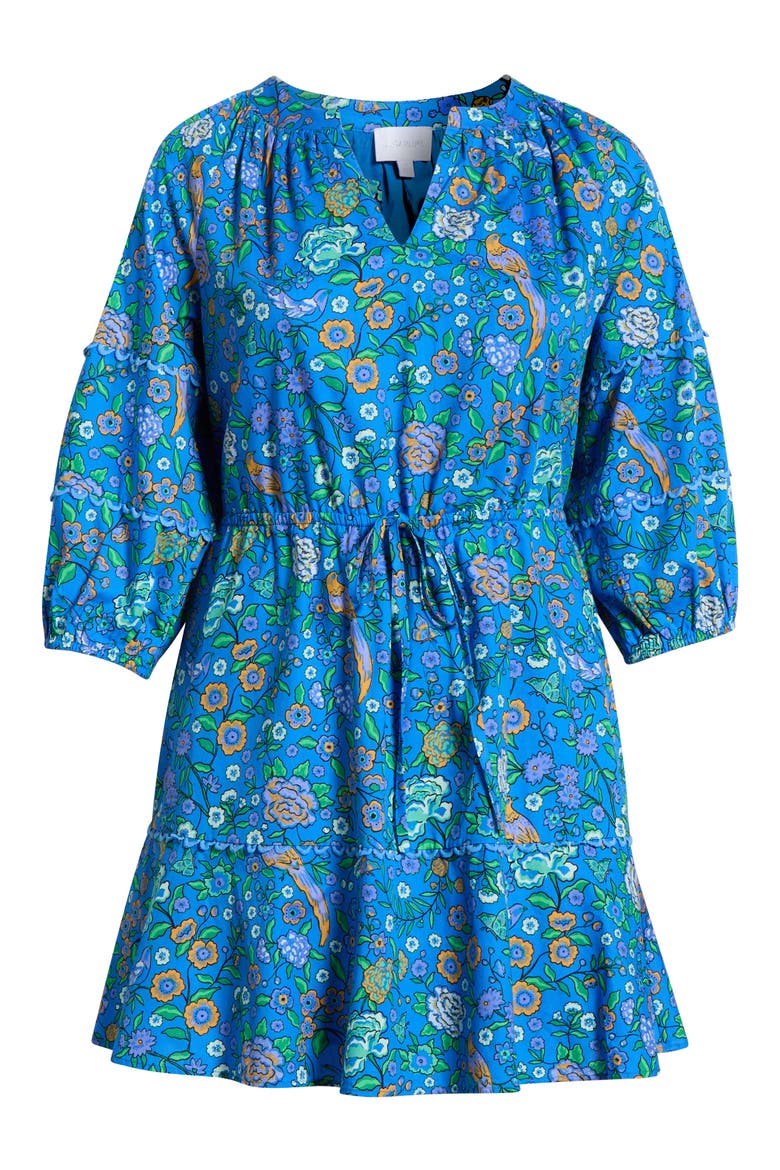 Floral Dabria Cotton Dress, Alternate, color, BLUE-GREENS