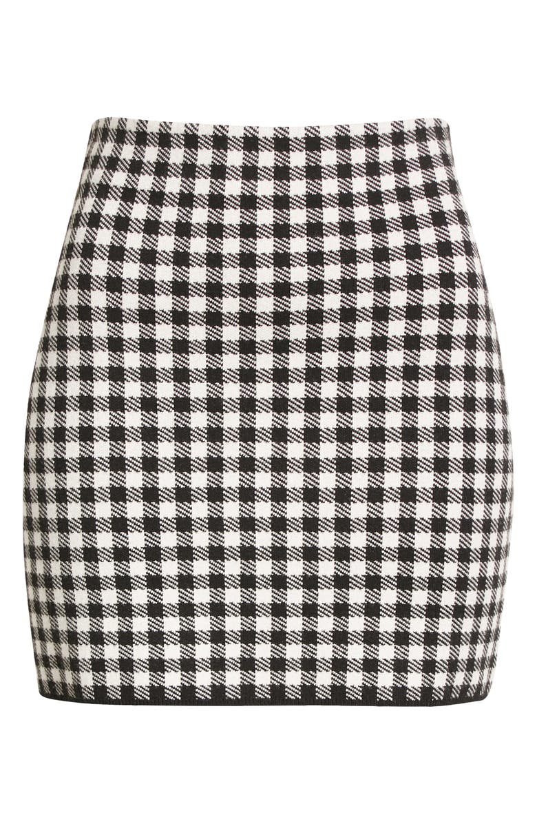 ATM Anthony Thomas Melillo Gingham Jacquard Minskirt, Alternate, color, Black/ White