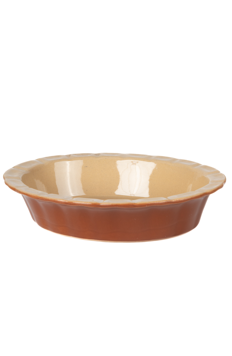 Une Vie Nomade Vintage Oval Pie Dish, Main, color, Red
