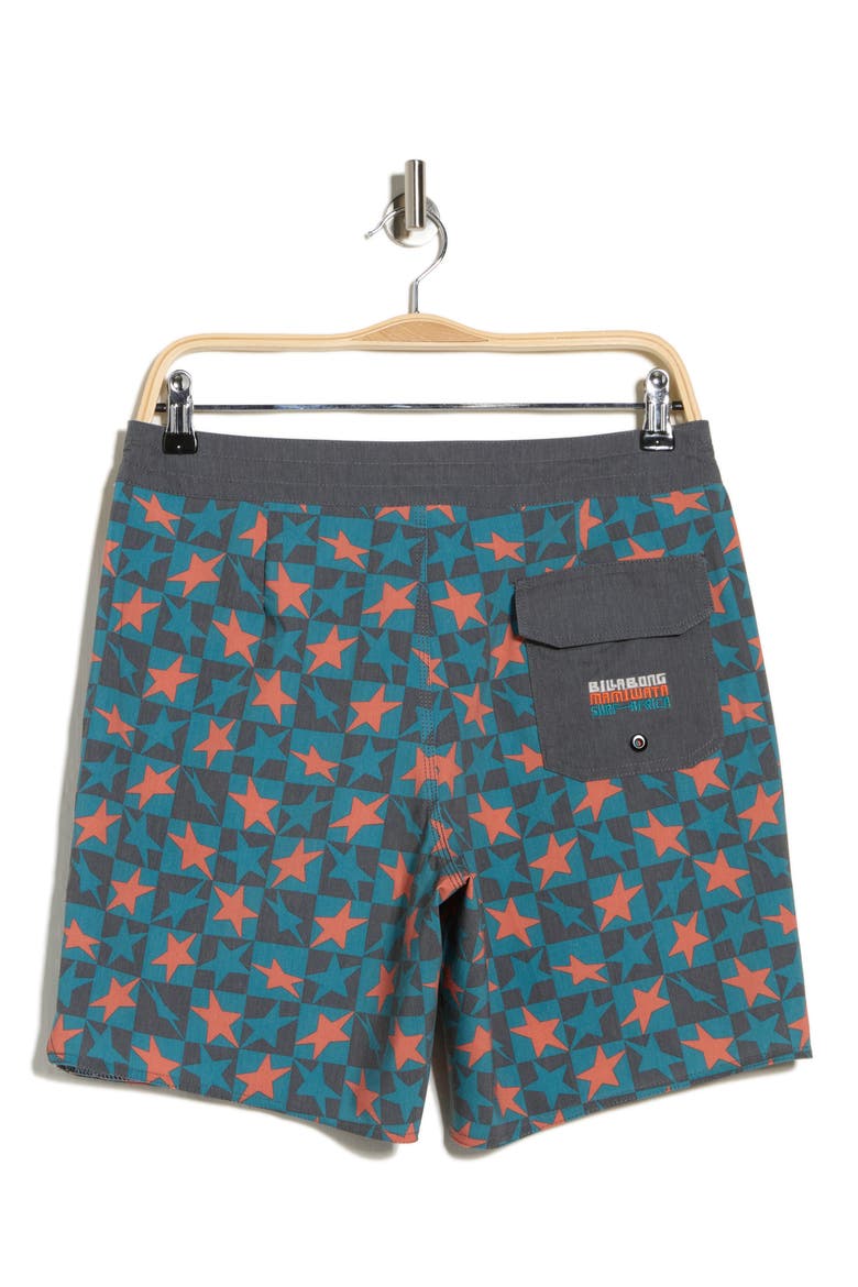 Star Board Shorts, Alternate, color, TEAL