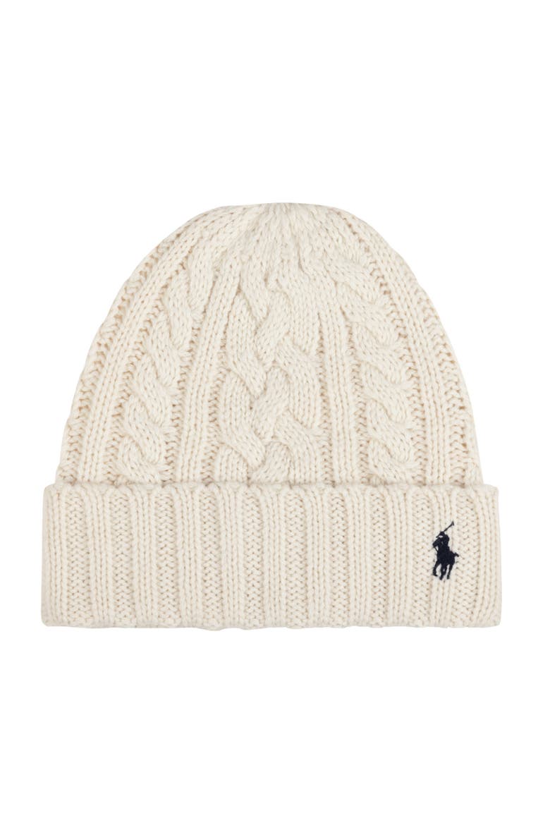 Recycled Cable Beanie, Main, color, Chic Cream
