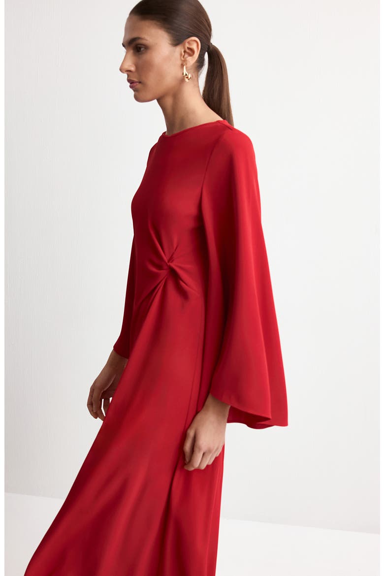 Side Twist Dress, Alternate, color, RED