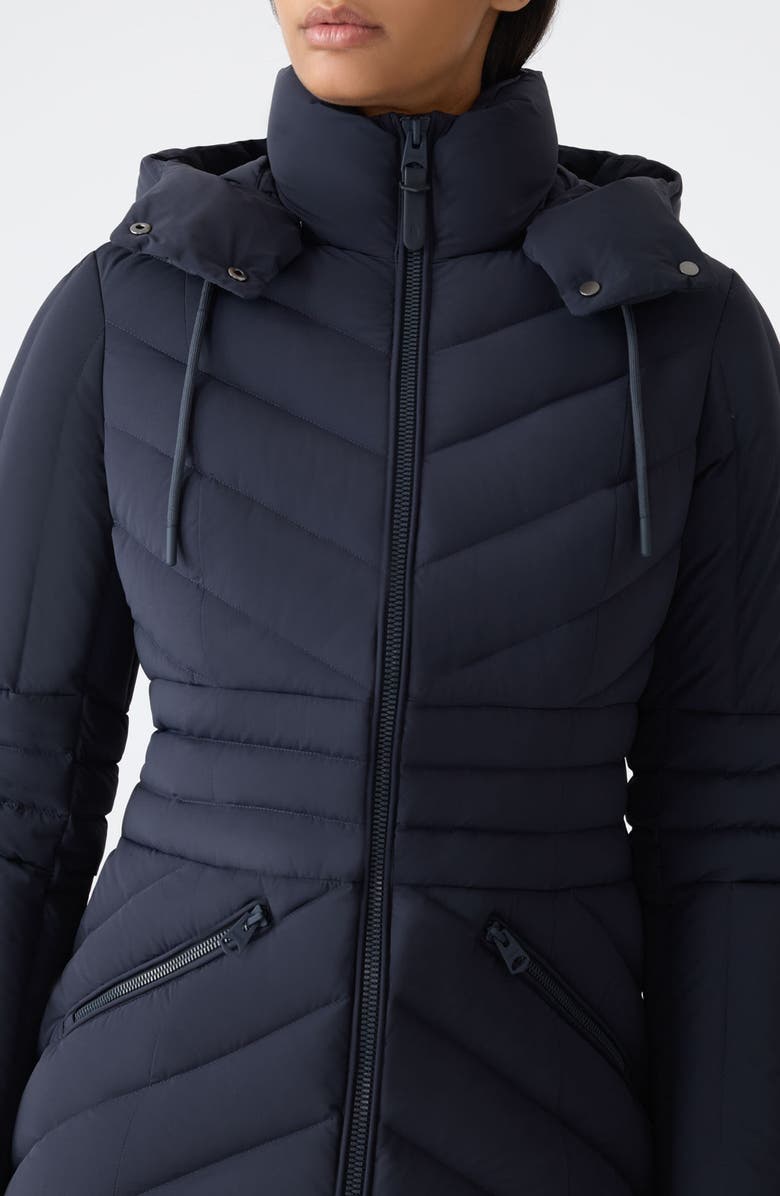 Mackage Nadia Hooded Quilted Down Jacket, Alternate, color, Navy