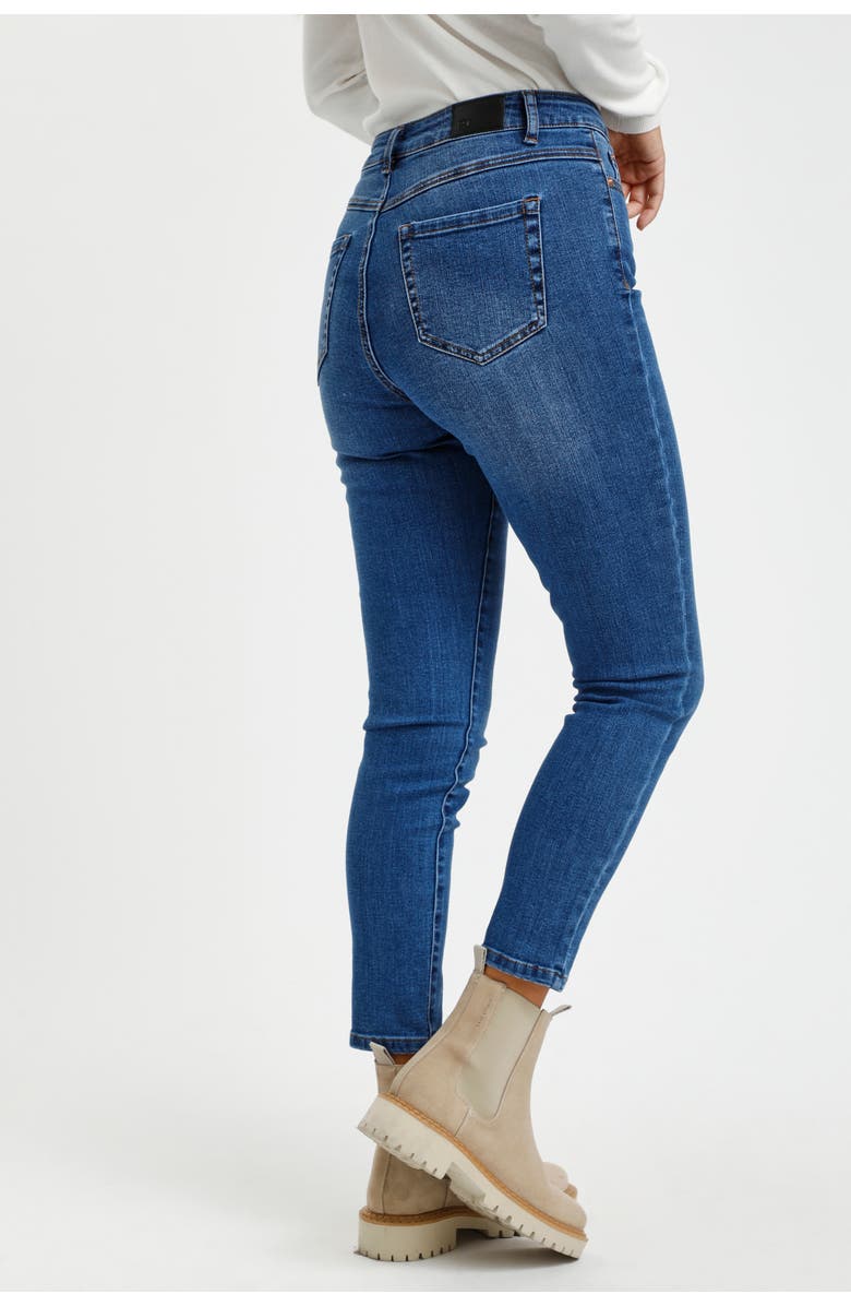 Kaffe Sinem 7/8 Jeans, Alternate, color, Medium Blue Denim