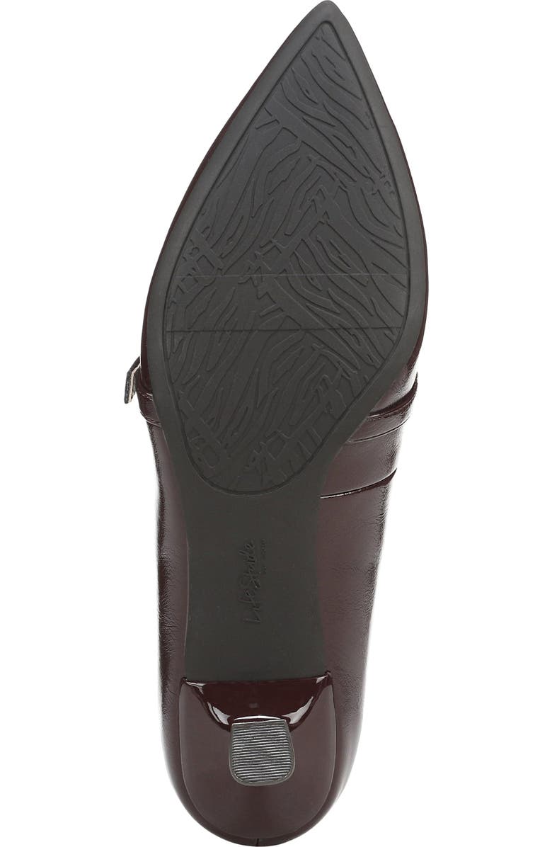 LifeStride Madelyn Mary Jane Pointed Toe Kitten Heel Pump, Alternate, color, Chocolate Plum