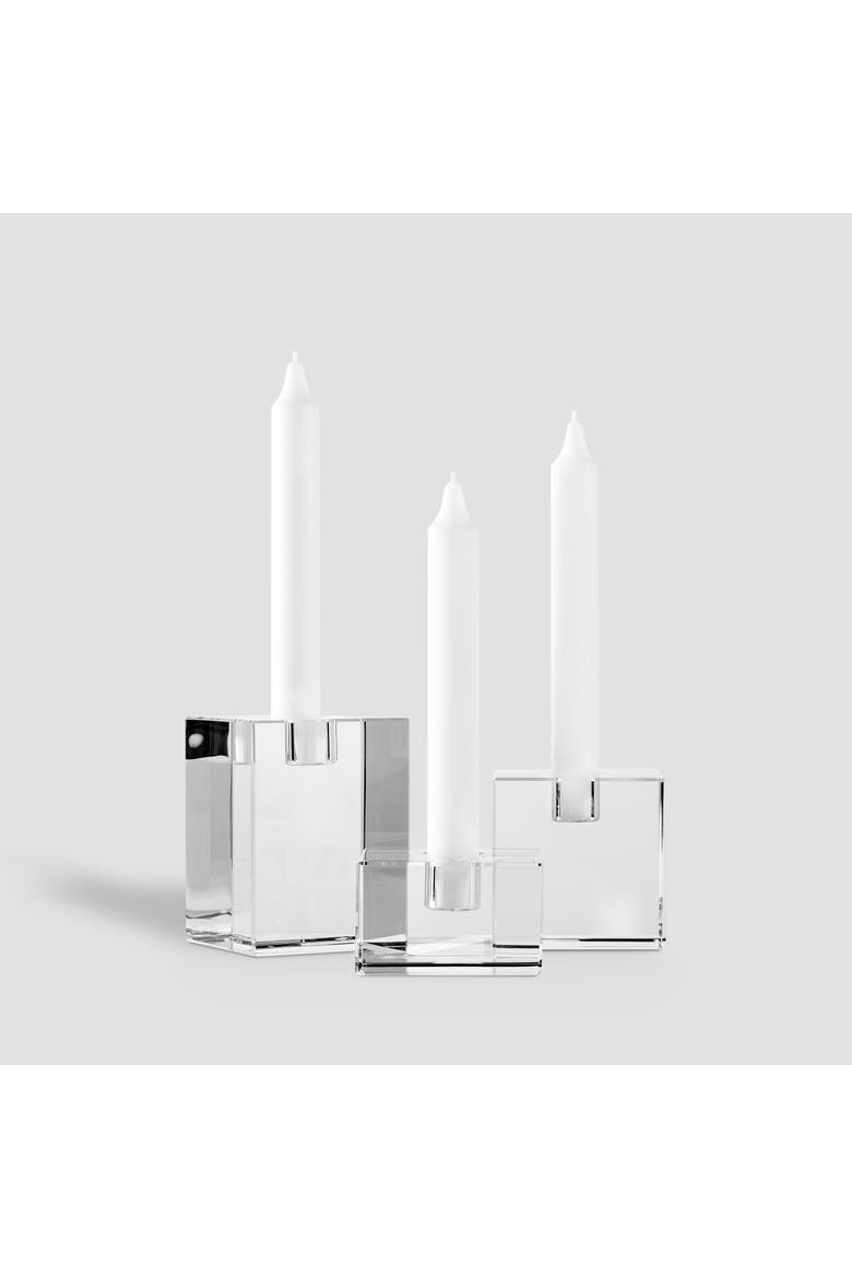 William Candle holder, Alternate, color, White