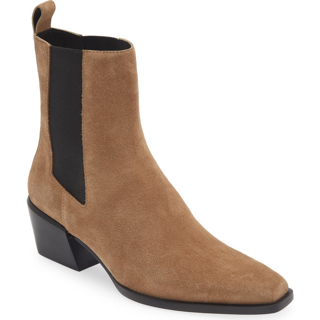 Rag & Bone Joni Suede Chelsea Booties In Cmlblksd