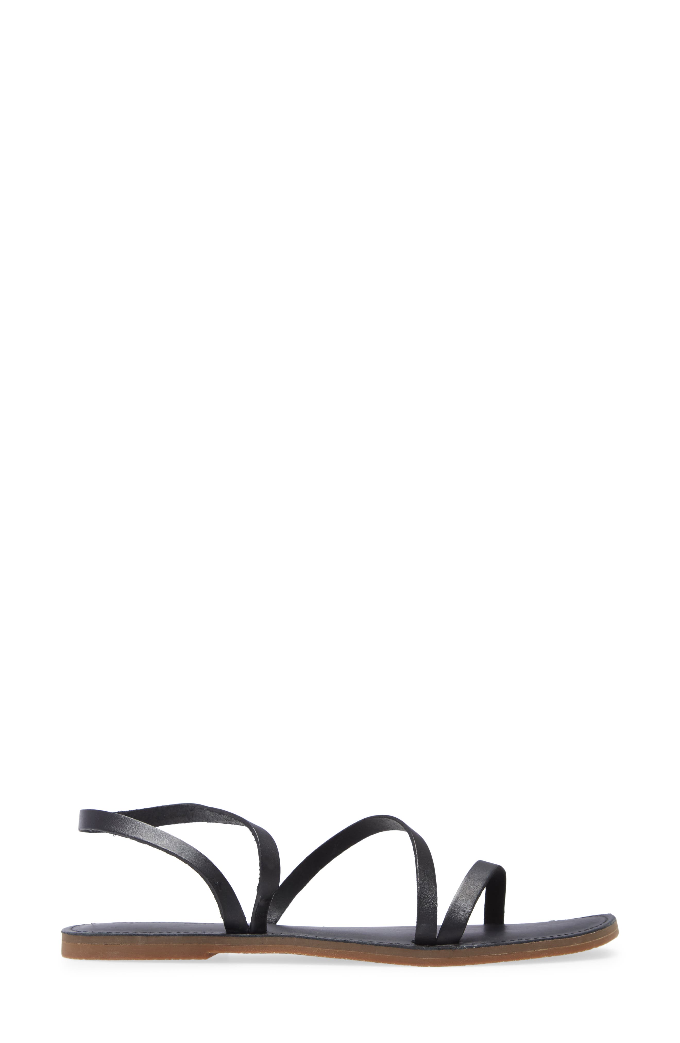 The Madewell The Boardwalk Anklet Strap Sandal, Alternate, color, TRUE BLACK