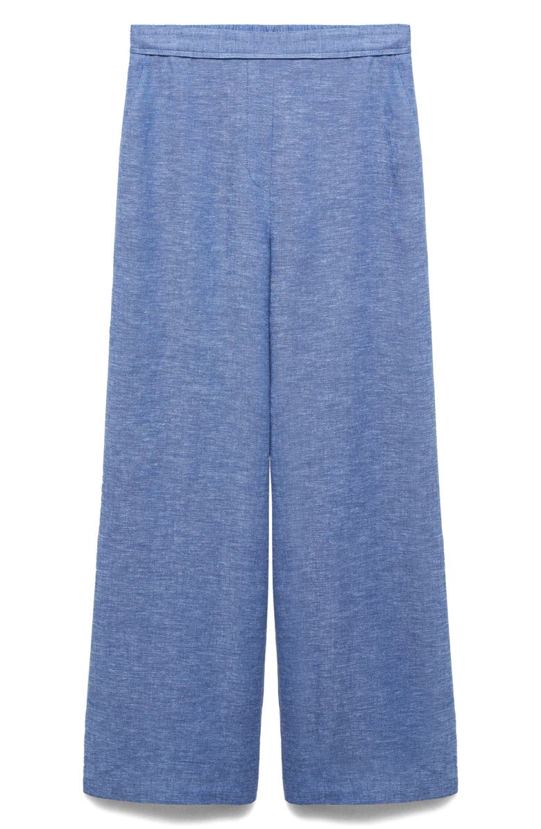 MANGO Linen Blend Straight Leg Pants, Alternate, color, 