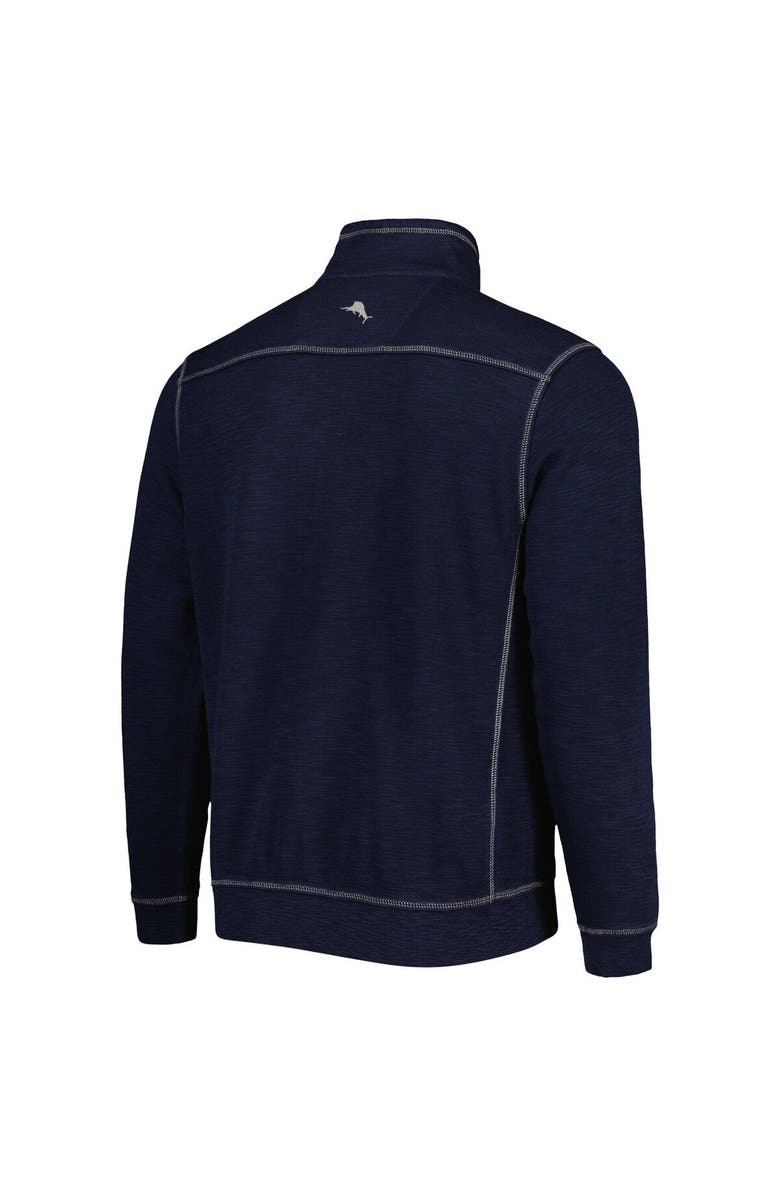 Tommy Bahama Men's Tommy Bahama Navy New York Yankees Tobago Bay Tri-Blend Half-Zip Jacket, Alternate, color,