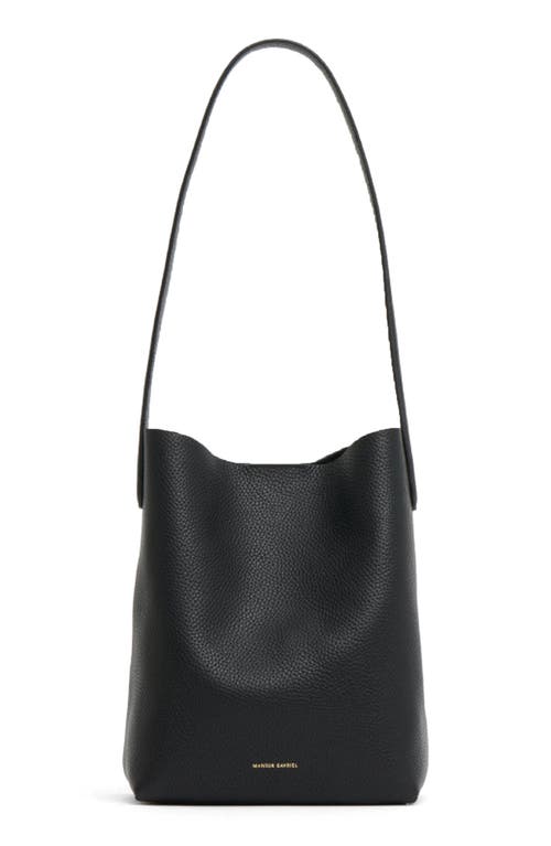 Mansur Gavriel Mini Everyday Cabas Leather Tote In Black