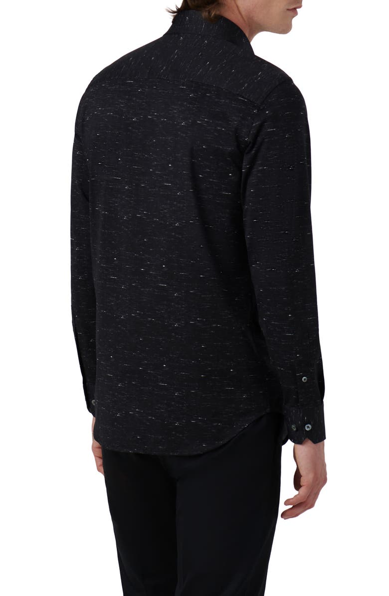 Bugatchi James OoohCotton<sup>®</sup> Mélange Print Button-Up Shirt, Alternate, color, 