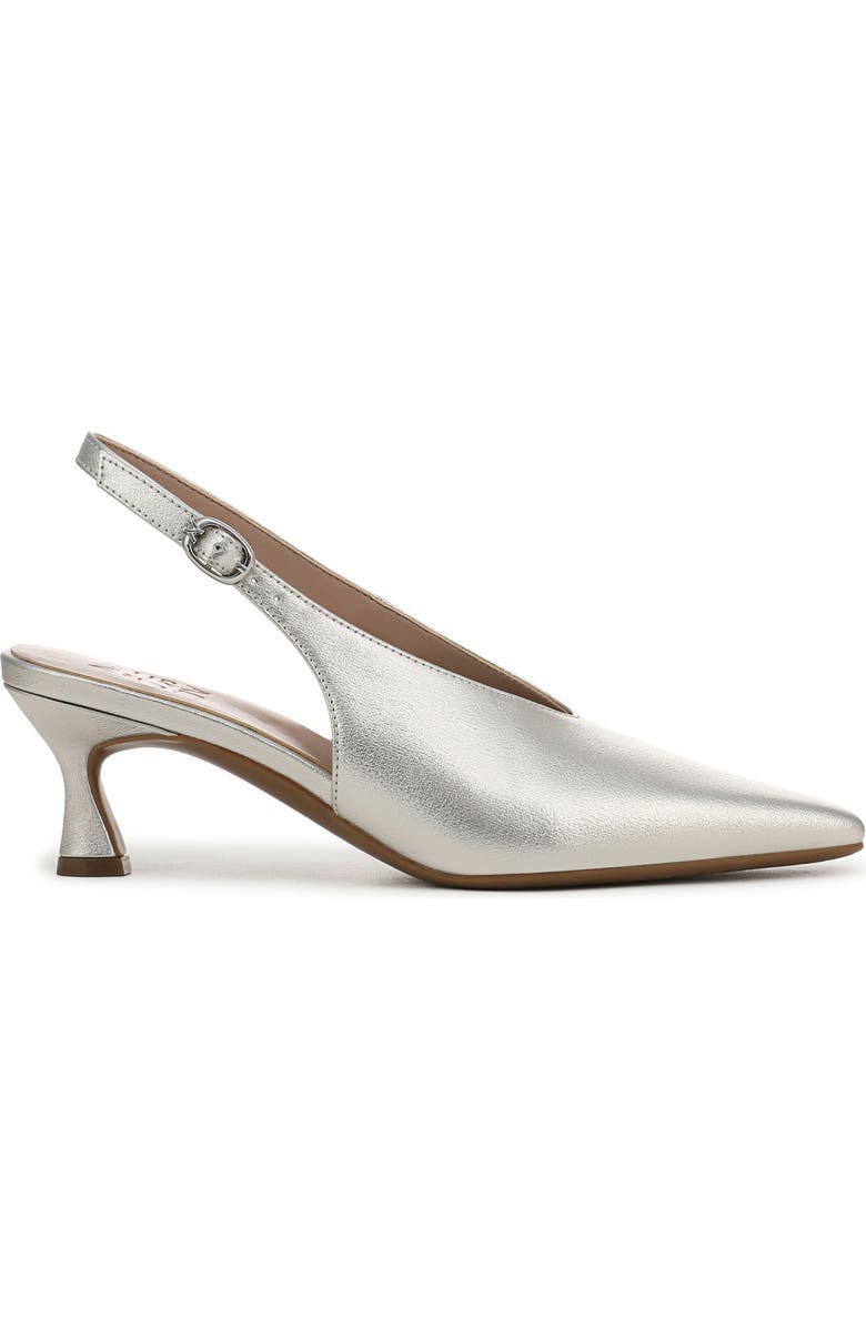 Naturalizer Embry Slingback Pump, Alternate, color, Silver Sand Faux Leather