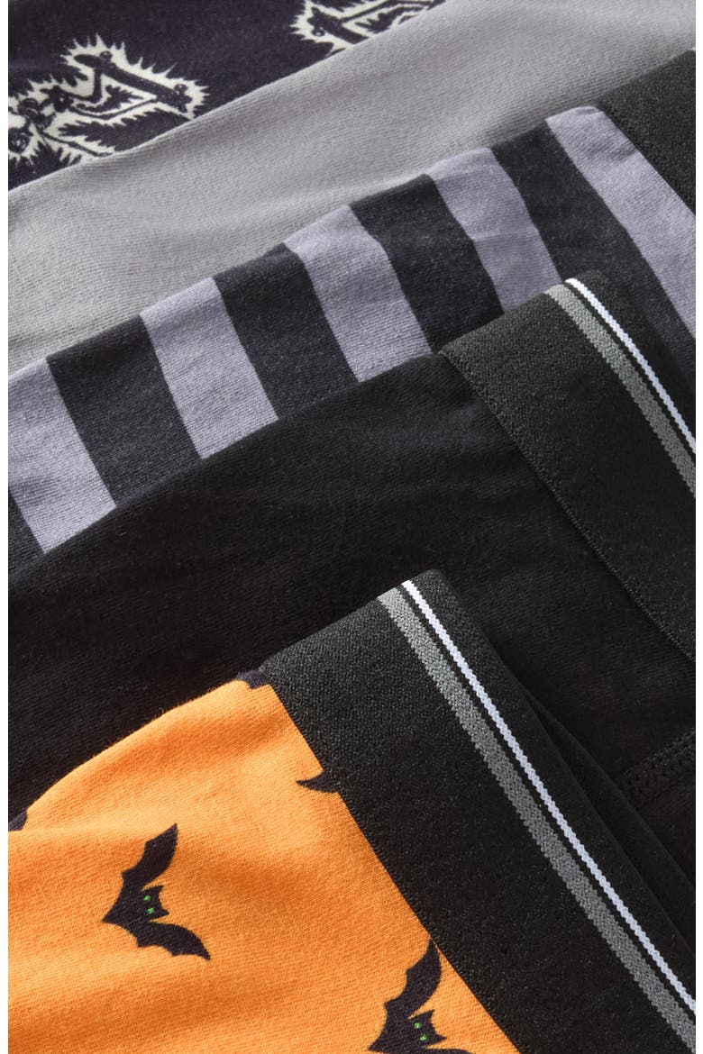 Kids' Assorted 5-Pack Stretch Cotton Boxer Briefs, Alternate, color, ORANGE-BLACK SPOOKY PACK