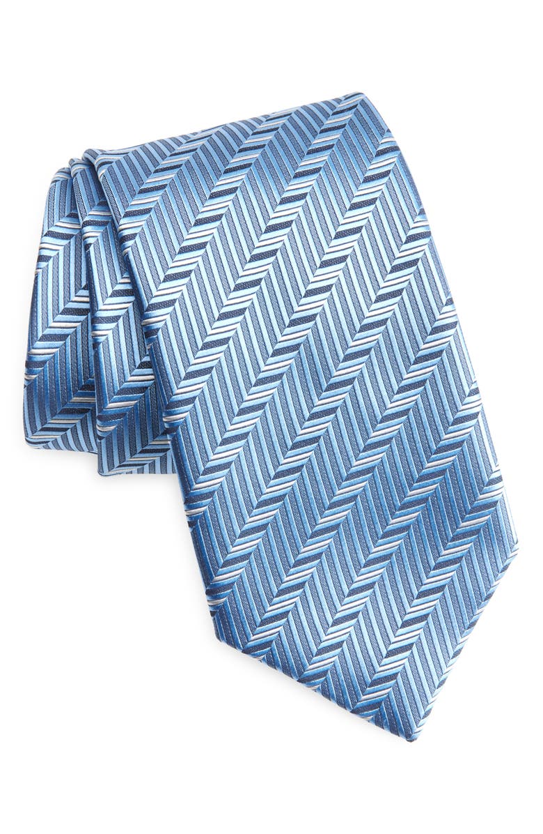 Brioni Stripe Silk Tie, Main, color, 