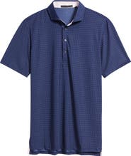 Greyson Ghost Thistle Geo Print Performance Golf Polo