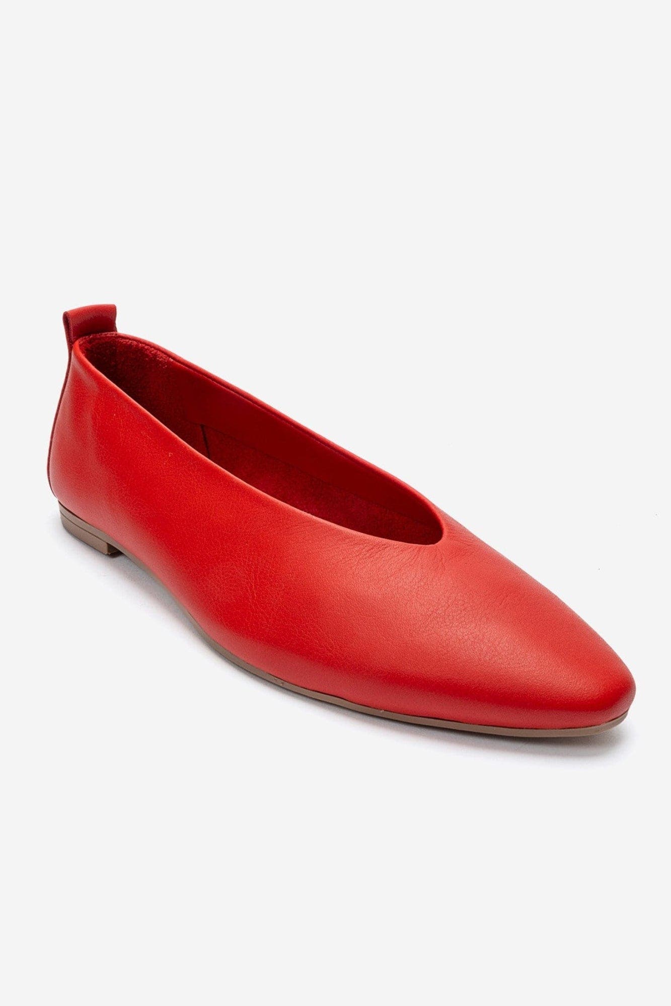 Jenas Leather Ballet Flat, Alternate, color, Red