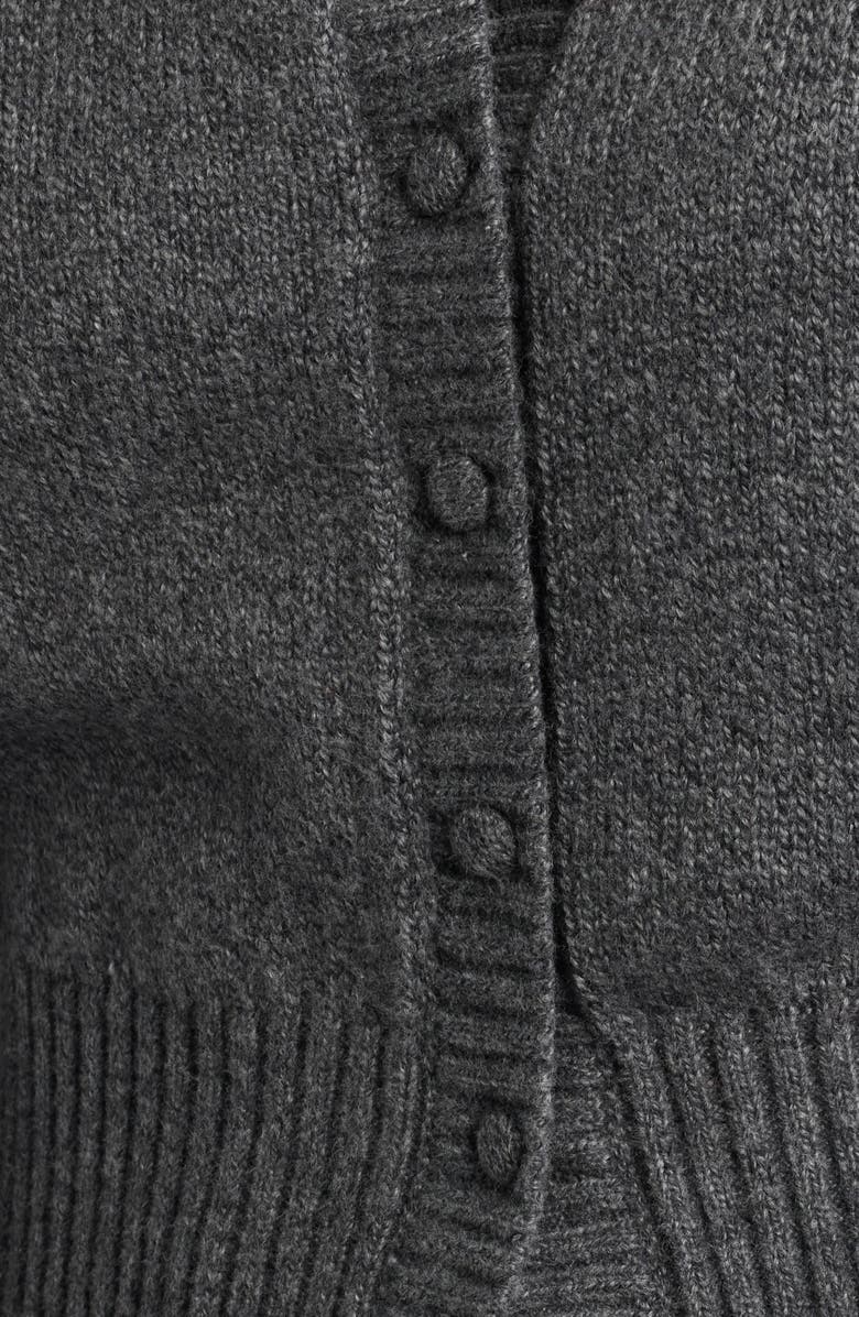 525 america Covered Button Cardigan, Alternate, color, Charcoal Grey