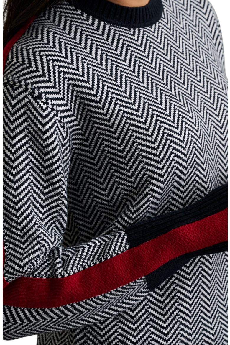 Uptown Herringbone Sweater, Alternate, color, PURE BLACK