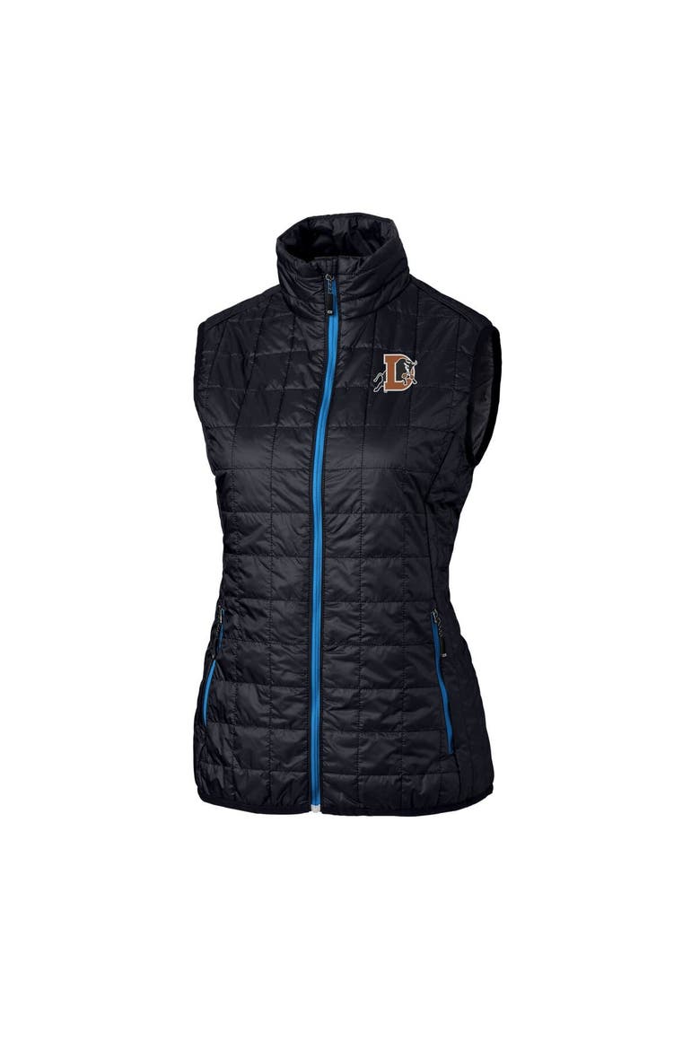 Women's Cutter & Buck Navy Durham Bulls Rainier PrimaLoft Eco Insulated Full-Zip Puffer Vest, Alternate, color, Navy