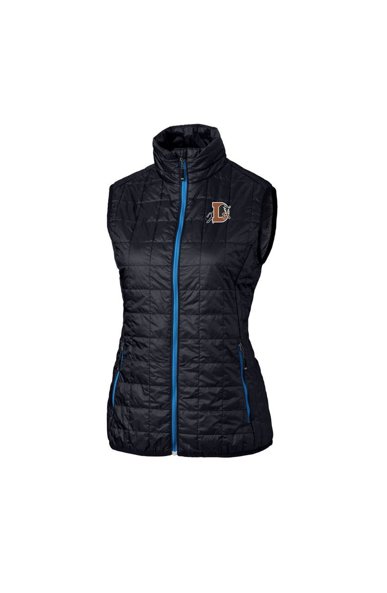 Cutter & Buck Women's Cutter & Buck Navy Durham Bulls Rainier PrimaLoft Eco Insulated Full-Zip Puffer Vest, Alternate, color,