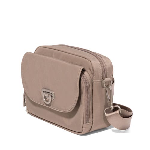 Baggallini Coastal Flip Lock Camera Bag Crossbody In Moonrock