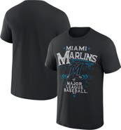 Darius Rucker Collection by Fanatics Men's Darius Rucker Collection by Fanatics Black Miami Marlins Beach Splatter T-Shirt