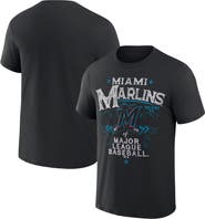 Darius Rucker Collection by Fanatics Men's Darius Rucker Collection by Fanatics Black Miami Marlins Beach Splatter T-Shirt