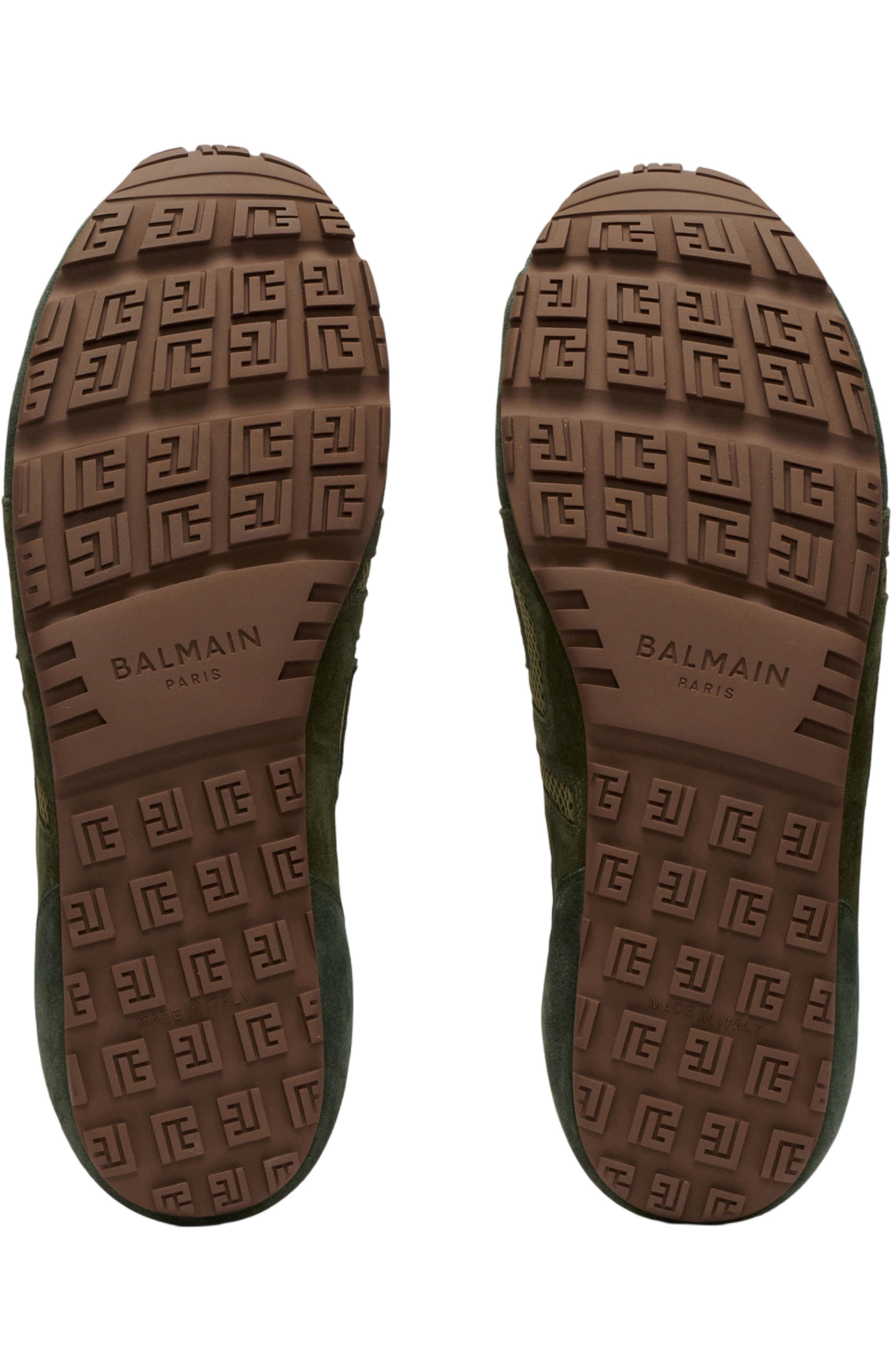 Racer 45 trainers in mesh and suede leather, Alternate, color, khaki