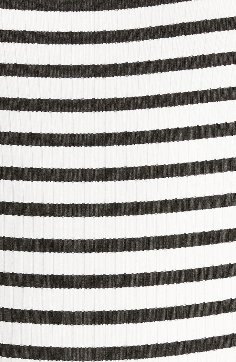 & Other Stories Stripe Square Neck Rib One-Piece Swimsuit, Alternate, color, 