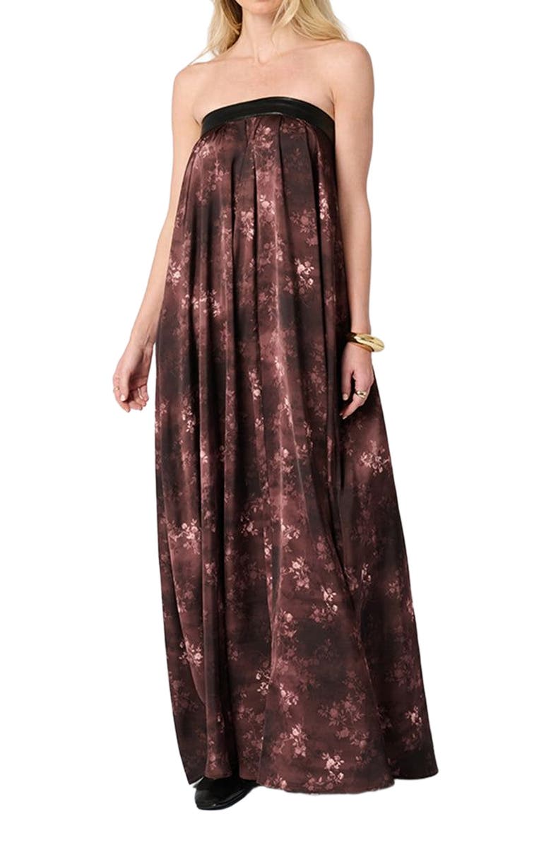 WeWoreWhat Strapless Maxi Dress, Alternate, color, Chestnut Multi