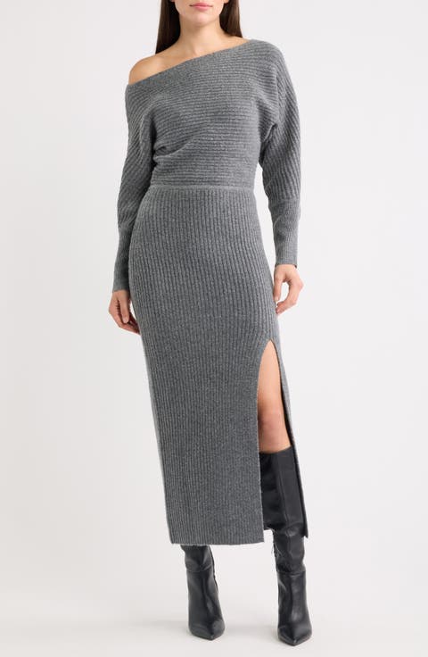 Alta Long Sleeve Rib Maxi Sweater Dress