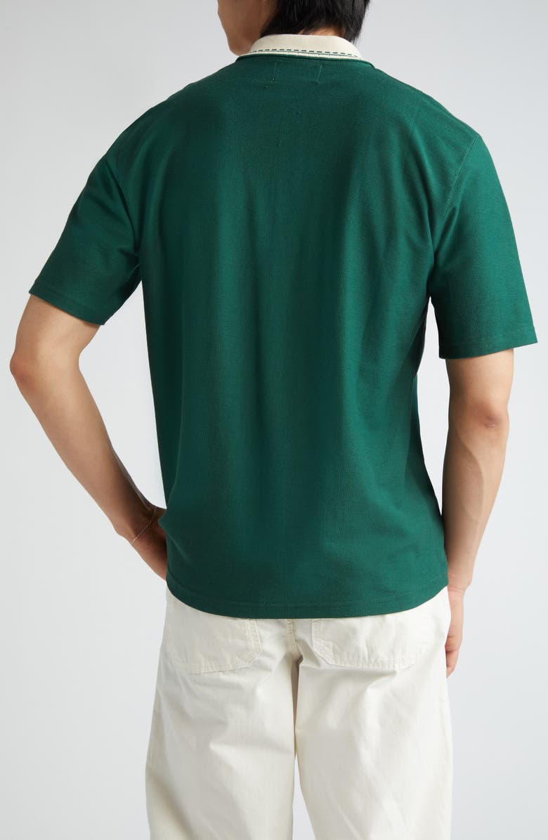 PALMES Luca Organic Cotton Piqué Zip Polo, Alternate, color, 